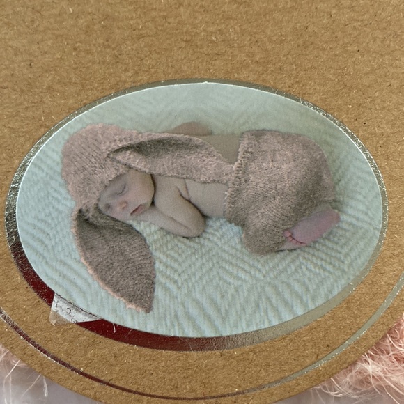 2 Piece Pink Baby Photo Prop Bunny Diaper Cover Set 0-6M - Picture 3 of 5